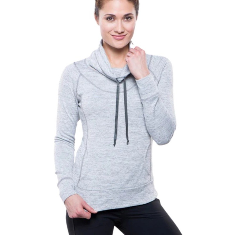 Kuhl Lea Funnel Cowl Neck Pullover Sweatshirt Womens Size Small Gray Heathered
